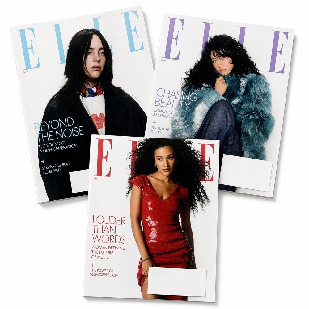 Lot of 3 Elle Magazine March - May 2026 Odessa Azion Billie Eilish Women Fashion